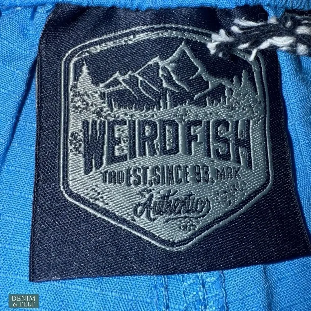 Weird Fish Azure Blue Deeley‎ Ripstop 100% Cotton Outdoor Shorts Size 14 NEW~NWT